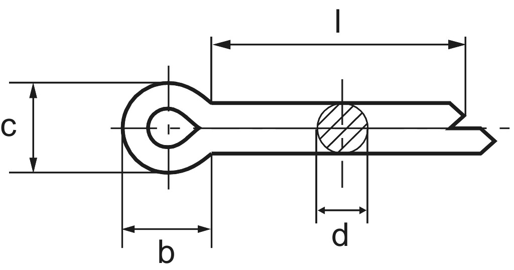DIN 94  6,3 x 20  A2